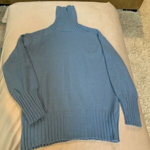A New Day Blue S turtleneck sweater Coastal Cottagecore Officecore